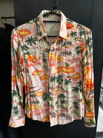 H.R. MARKET 트로피컬 패턴 긴팔 셔츠