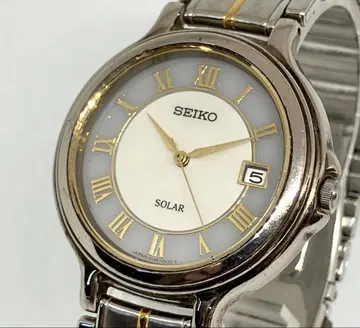 SEIKO 세이코 솔라 손목시계 쉘 다이얼 데이트 V145-0E30