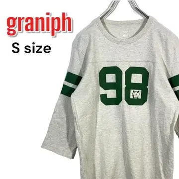 graniph 그라니프 7부 소매 미식축구 T셔츠 S 풋볼셔츠 화이트