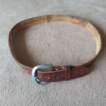 빈티지풍 디자인 가죽 벨트 천연 가죽 브라운