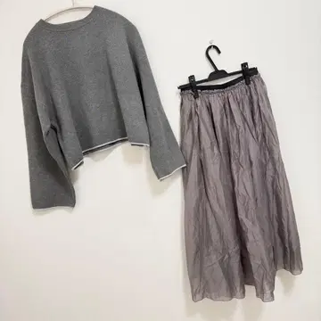 빔즈하트 맨투맨 니트 x 스커트 36