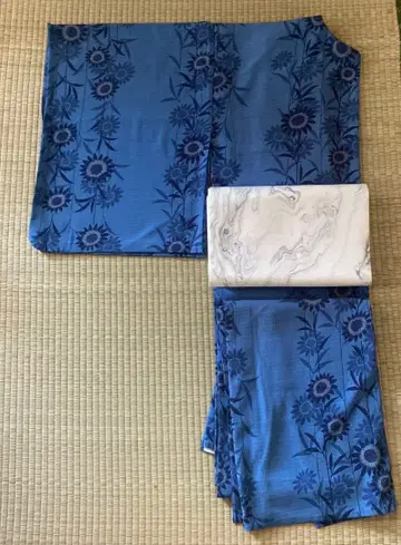 명주 워셔블 기모노 해바라기