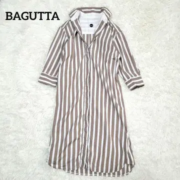 새상품급 BAGUTTA 스트라이프 원피스 튜닉 히요쿠 버튼