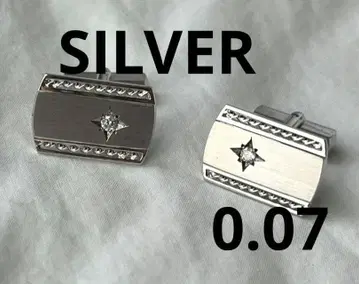빈티지 다이아 실버 커프스 링크스 SILVER 0.07ct