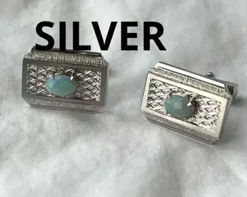 빈티지 오팔 실버 커프 링크스 SILVER