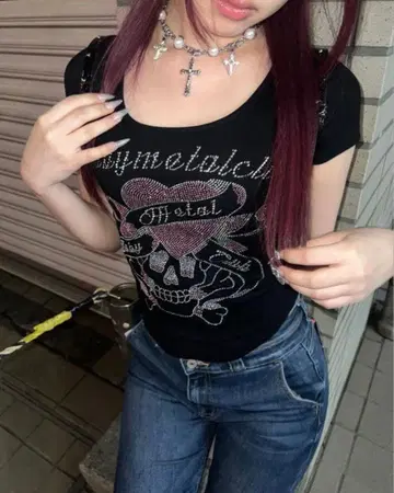 babymetalclub Bmc twinkle skull t Black