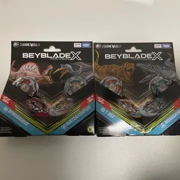[ 미사용 새상품 ] 베이블레이드 X 쥬라기 월드 더블 스타터 2세트