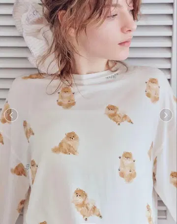 젤라또피케 올 패턴 롱T & 롱팬츠 포메라니안