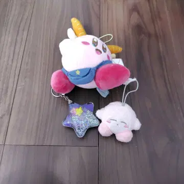 커비 봉제 인형 키링 세트