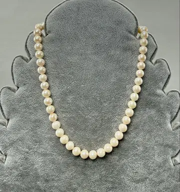 담수 진주 목걸이 화이트 7.5-8mm 925SV