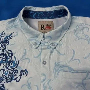 l14) 새상품급 카리유시 남성용 류큐 스타일 스트레치 소재 노다리미 M