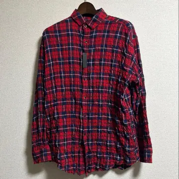 Rags MCGREGOR 라그스 맥그레거 주름 가공 빅 체크 셔츠