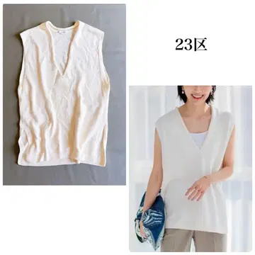 [세탁 가능] 코튼 코드 니트 베스트 23구 현행 23KU