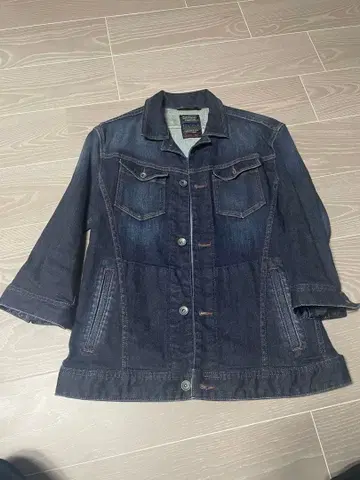 새상품급 니콜 클럽 포맨 남성용 7부소매 남성용 데님 자켓