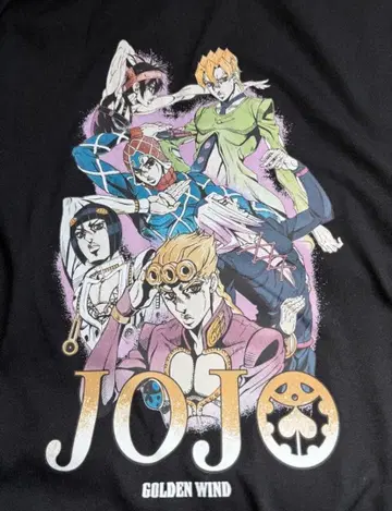 죠죠의 기묘한 모험 황금의 바람 T셔츠 3L 죠르노 부챠라티 나란차