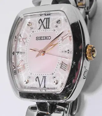 작동 SEIKO 전파 솔라 1B21-0AH0 여성용 손목시계 S204