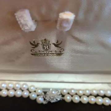 진주 이중 목걸이 장식 클래스프