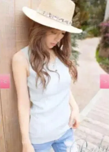 새상품 미사용 Rady 비쥬 장식 중절모 밀짚모자 캉캉 모자