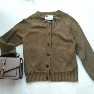 MHL. 마가렛호웰 코튼 가디건 올리브 그린