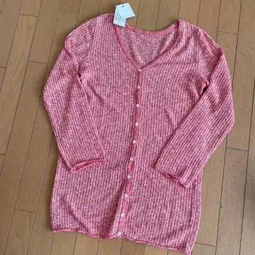 리브 드와 롱 가디건 레드 새상품 프리 사이즈