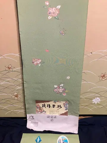 코몬 기샤쿠 옷감 류큐 사라사 카토 이키오 작 동일 컬러는 카케츠케