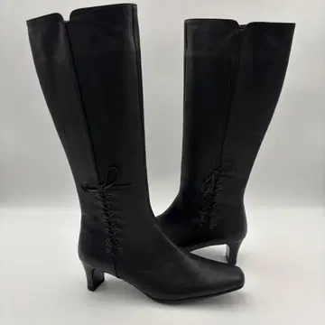 컨디션 최상 Hush Puppies 롱 부츠 사이즈 22.5 가죽 블랙