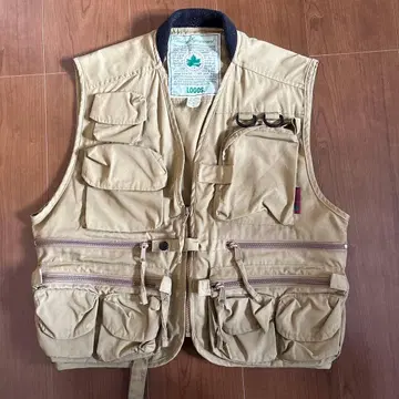 LOGOS 낚시용 조끼 L 사이즈 베이지