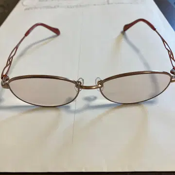 사바에 메탈 프레임 티크 컬러 렌즈 안경