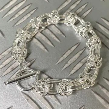 실버 925 팔찌 체인 하드웨어 실버 빈티지