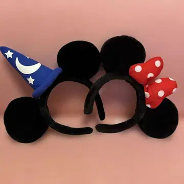 도쿄 디즈니 리조트 미키 미니 판타지아 머리띠 세트