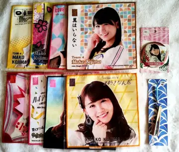 코지마 마코 최애 타월 8개 최애 부채 스트랩 마그넷 포함 배지 세트