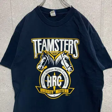 Prime USA제 미국 노동조합 팀스타즈 프린트 네이비 T셔츠