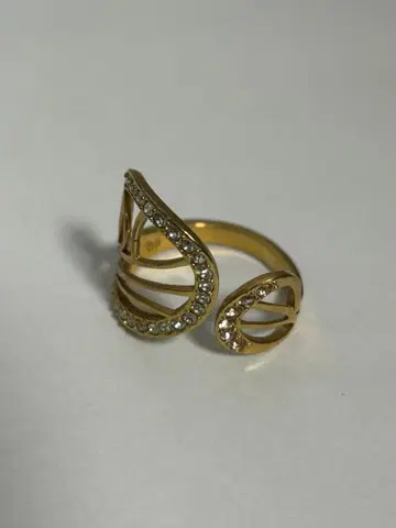 스와로브스키 Swarovski Candy 반지 반지 19-20호 깃털