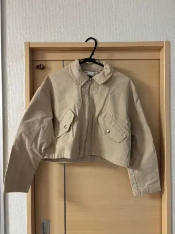 ZARA 베이지 크롭 데님 자켓
