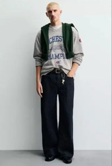 zara x champions 스트라이프 데님 36