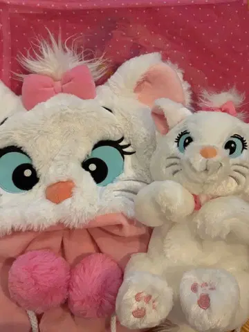 마리 팬캡 후드 봉제 인형 파우치 세트