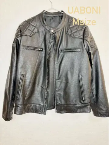 UABONI 유아보니 소가죽 100% 라이더 자켓 남성용 M 사이즈