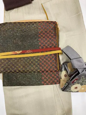 리버서블 체크 패턴 나고야 오비