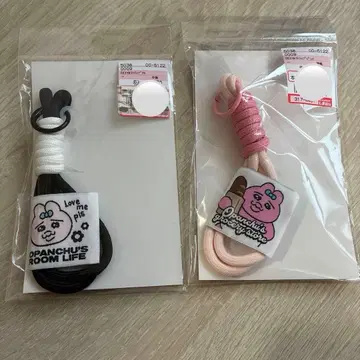 빤쮸토끼 스마트폰 스트랩 핑크 블랙 2개 세트 시마무라