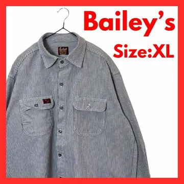 [새상품급] 구제 의류 베일리즈 히코리 스트라이프 긴팔 워크 셔츠 XL