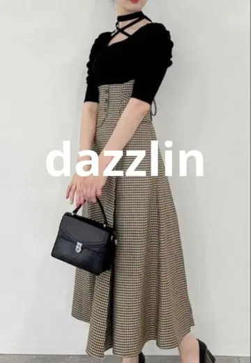 [ dazzlin ] Web 한정판 초커 개더 코르셋 원피스