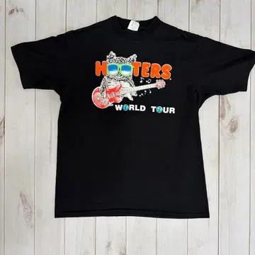 후카세 착용 XL HOOTERS WORLD TOUR 후터스 T셔츠