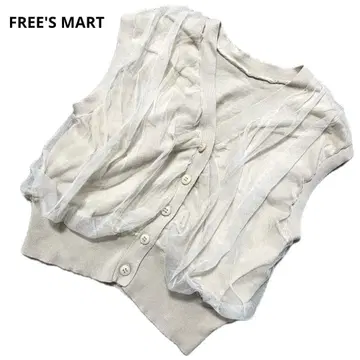 FREE'S MART 아이보리 프릴 슬리브리스 상의 봄/여름 프리