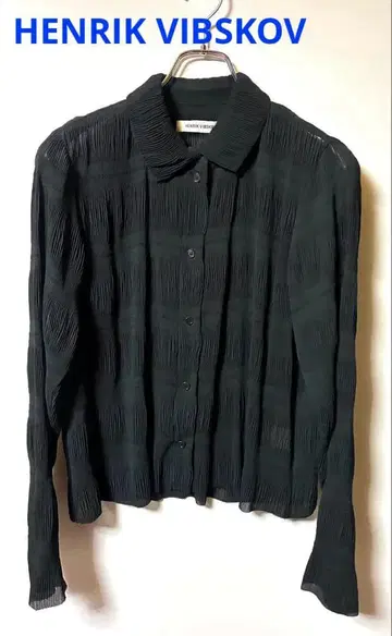 HENRIK VIBSKOV 블랙 긴팔 셔츠 S