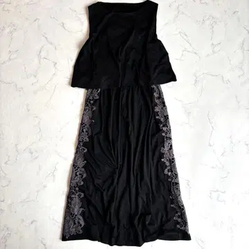 [새상품] 사이드 레이스 디자인 원피스 [L] 블랙 세퍼레이트 이치