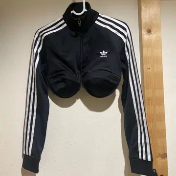 사이즈 XL 아디다스 제레미 스캇 콜라보 크롭 기장 트랙 자켓 블랙