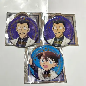 명탐정 코난 에도가와 코난 유명한(모리 코고로) 금박 캔뱃지