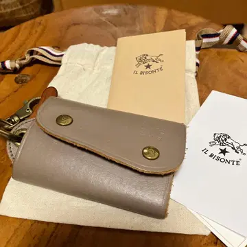 IL BISONTE 가죽 키케이스 그레이