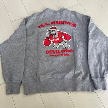 AVIREX 맨투맨 50th 50주년 데빌독 그레이 M 새상품급