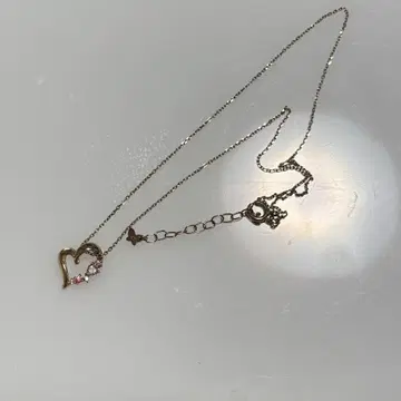 사만다 티아라 하트형 펜던트 목걸이 골드